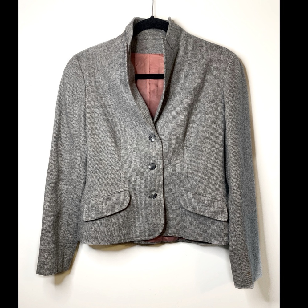 GRAY BLAZER | REAL SILK INTERIOR